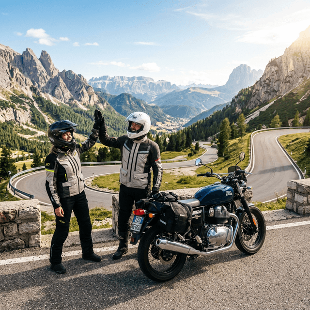 Real riders testing out our certified Superbikes.